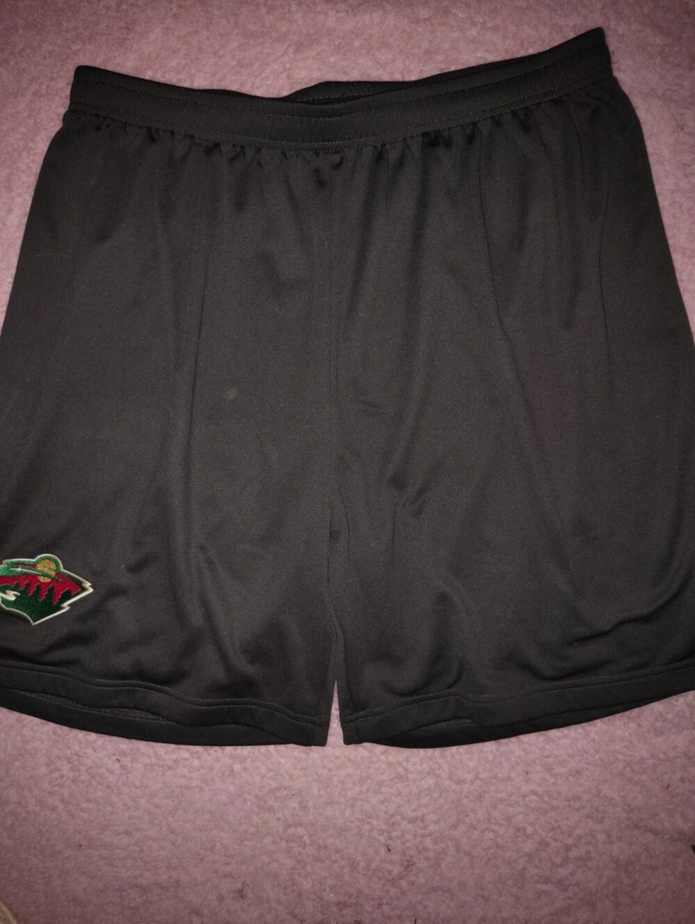 NHL Black Men's Athletic Shorts with Team Crest